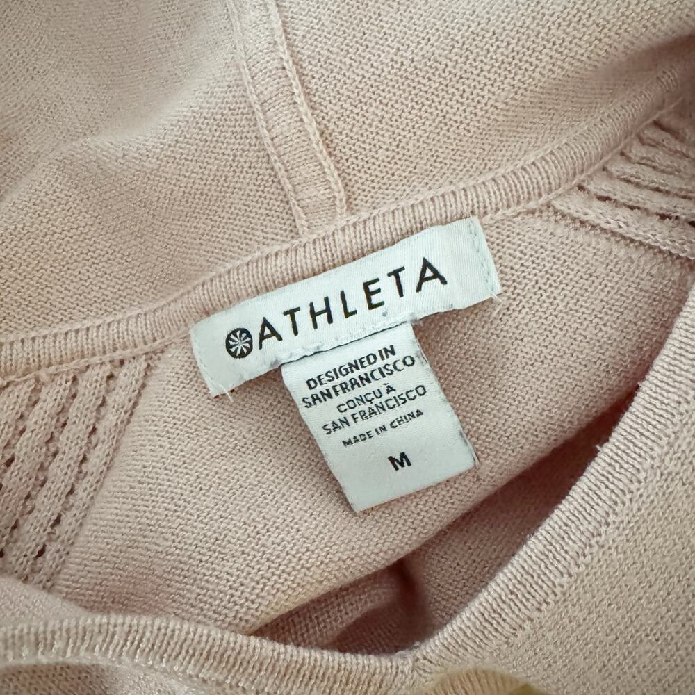 ATHLETA Evergreen Hoodie Sweater Hydrangea Pink Medium M - Picture 9 of 11